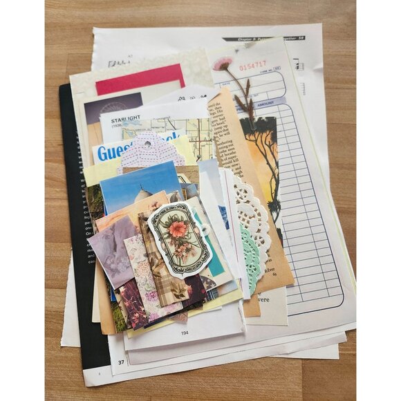 70 + Piece Ephemera Lot Junk Journal Scrapbooking Paper Supplies Mixed Bundle - Picture 1 of 3